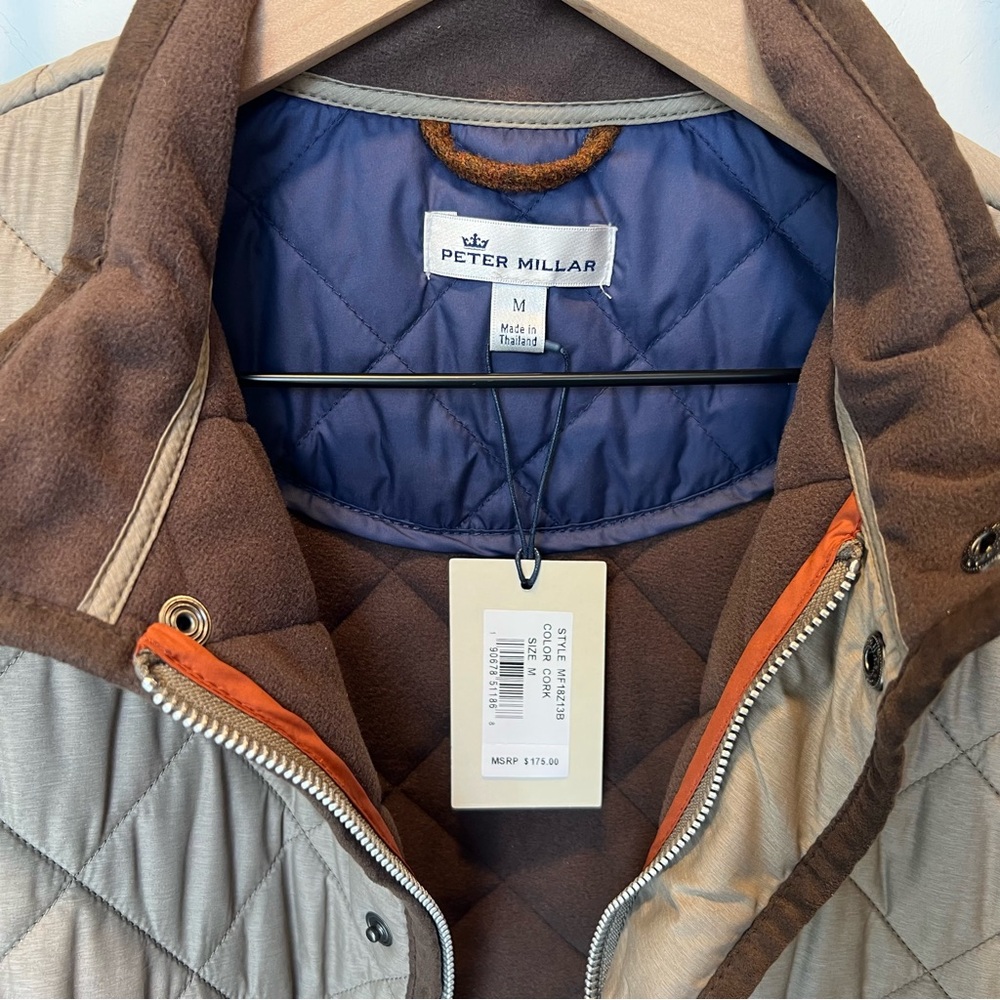 Peter Millar Men's Quilted Jacket - Brown and Tan - Picture 5 of 11